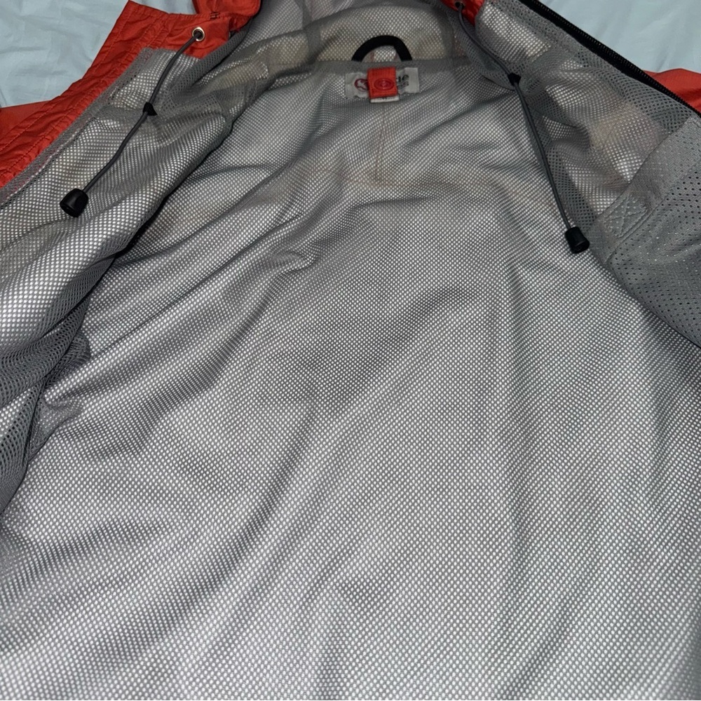 Guide Series Women’s Medium Lightweight Hooded Windbreaker Jacket Orange - Picture 4 of 6